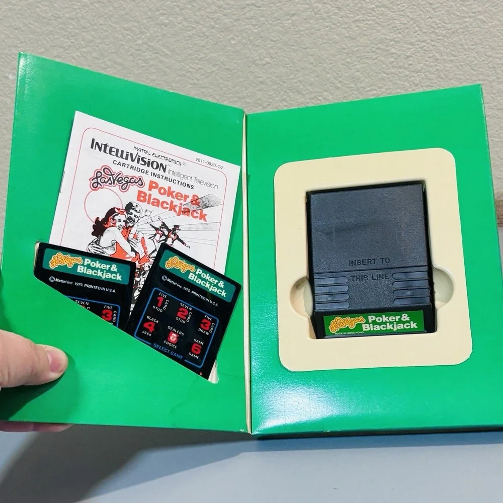 Intellivision Las Vegas Poker & Blackjack Video Game Mattel Electronics 1979 Box